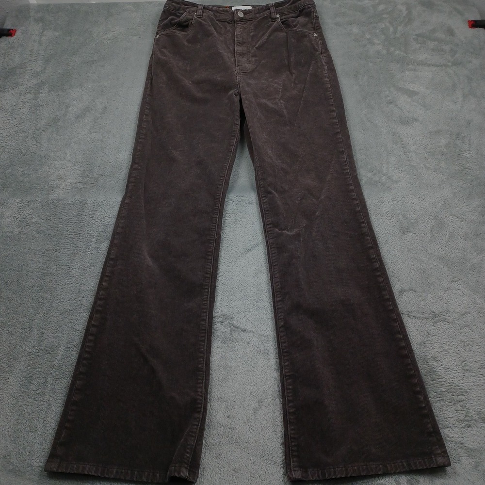 Rollas Dusters Bootcut Jeans Womens 31 Brown Corduroy High Rise Slim Fit